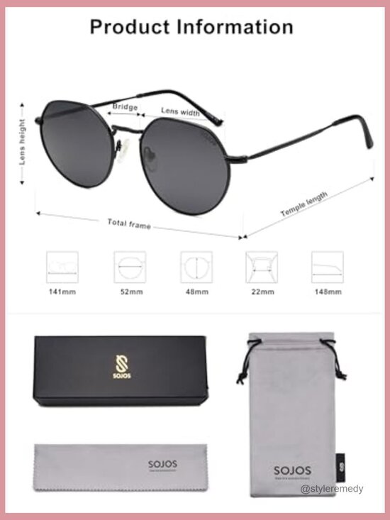 Metal Frame Polarized Sunglasses with UV400 Protection